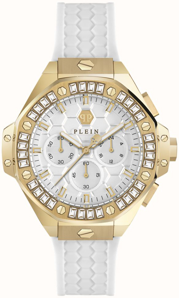 Philipp Plein PWPSA0624 Chrono Royal Hvit/Gummi Ø42 mm
