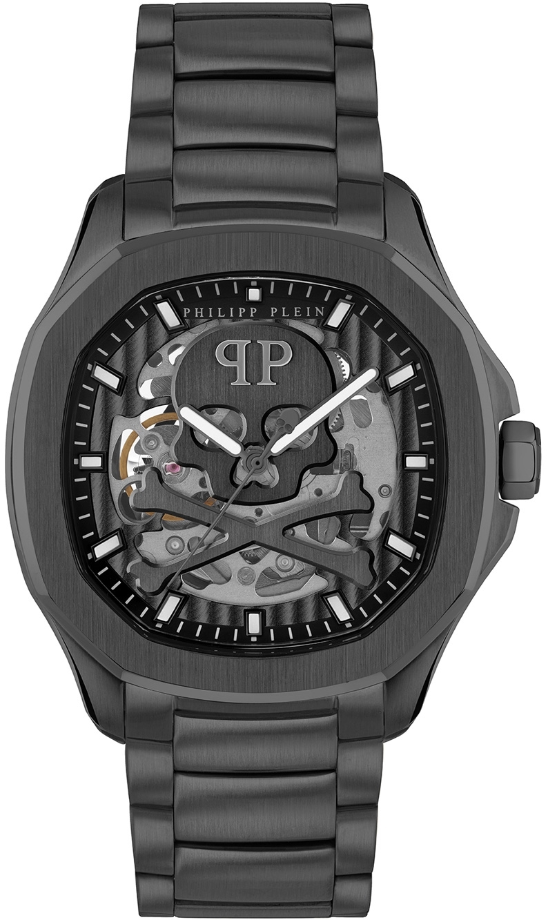 Philipp Plein Herreklokke PWRAA0423 High-Conic Sort/Stål Ø42 mm