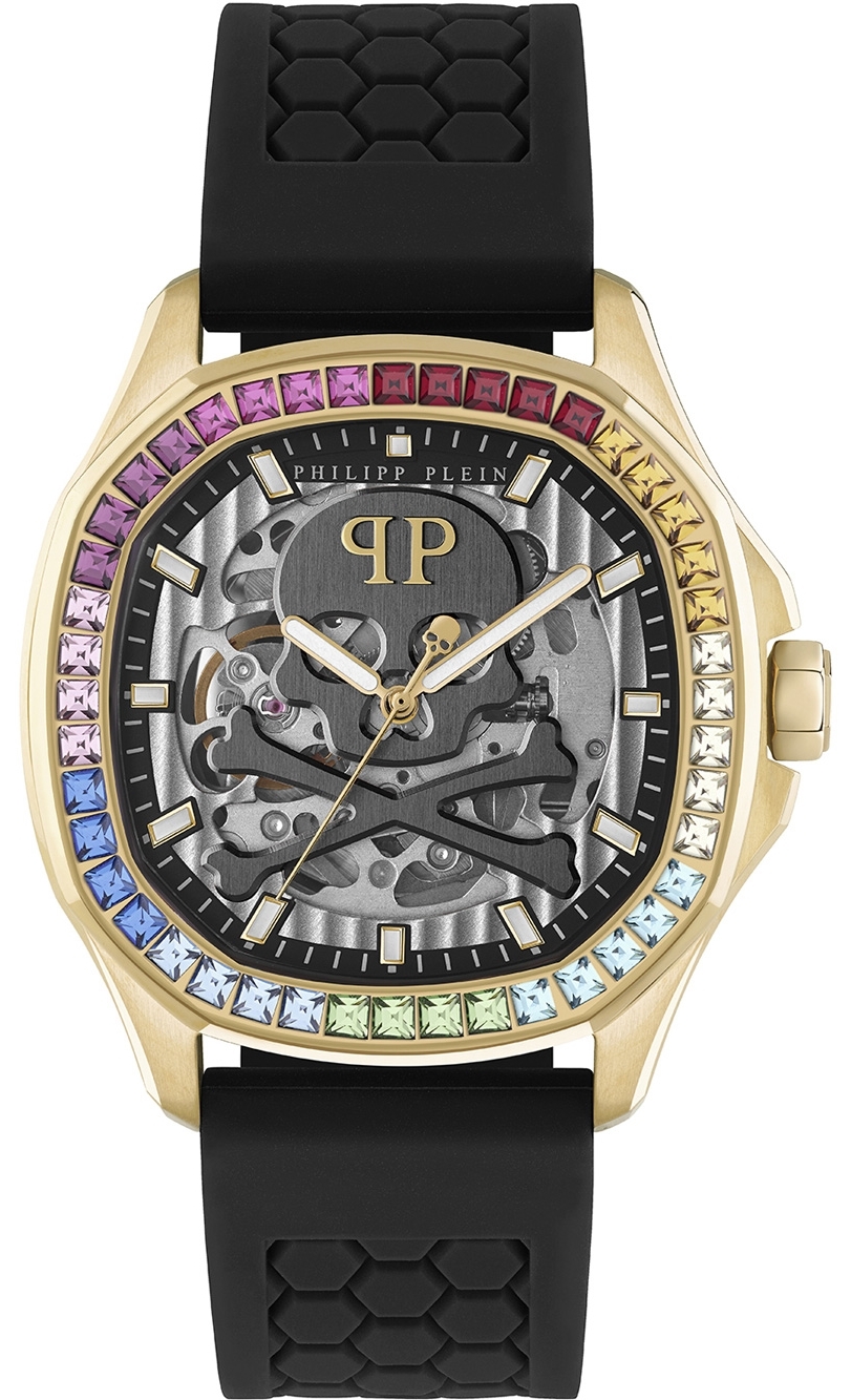 Philipp Plein Herreklokke PWRAA0523 High-Conic Grå/Gummi Ø42 mm