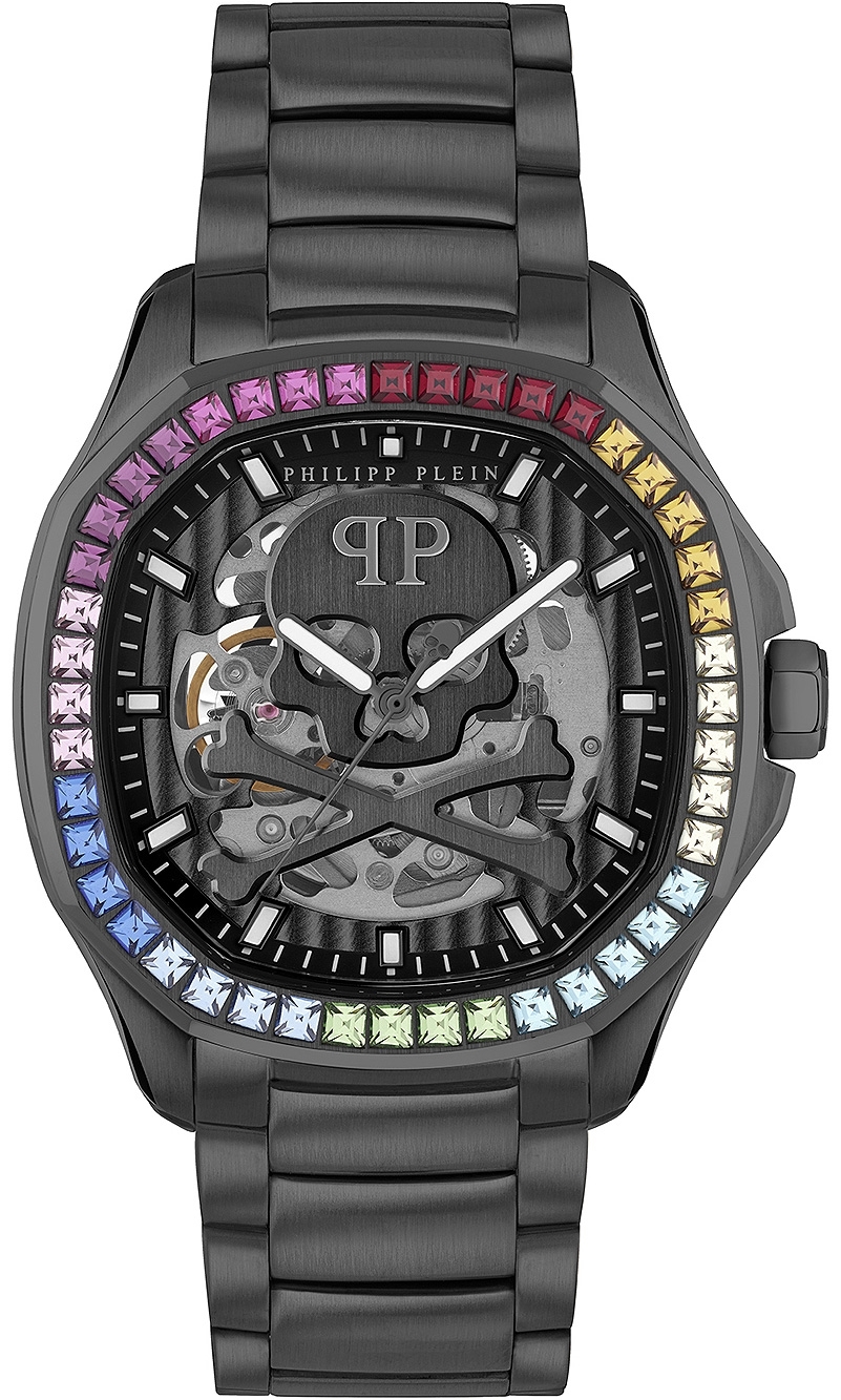 Philipp Plein Herreklokke PWRAA0823 High-Conic Sort/Stål Ø42 mm