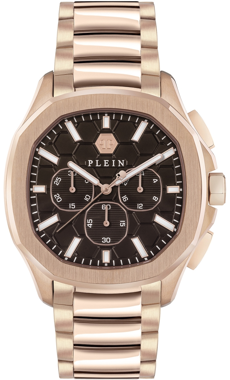 Philipp Plein Herreklokke PWSAA0623 High-Conic Brun/Rose-gulltonet