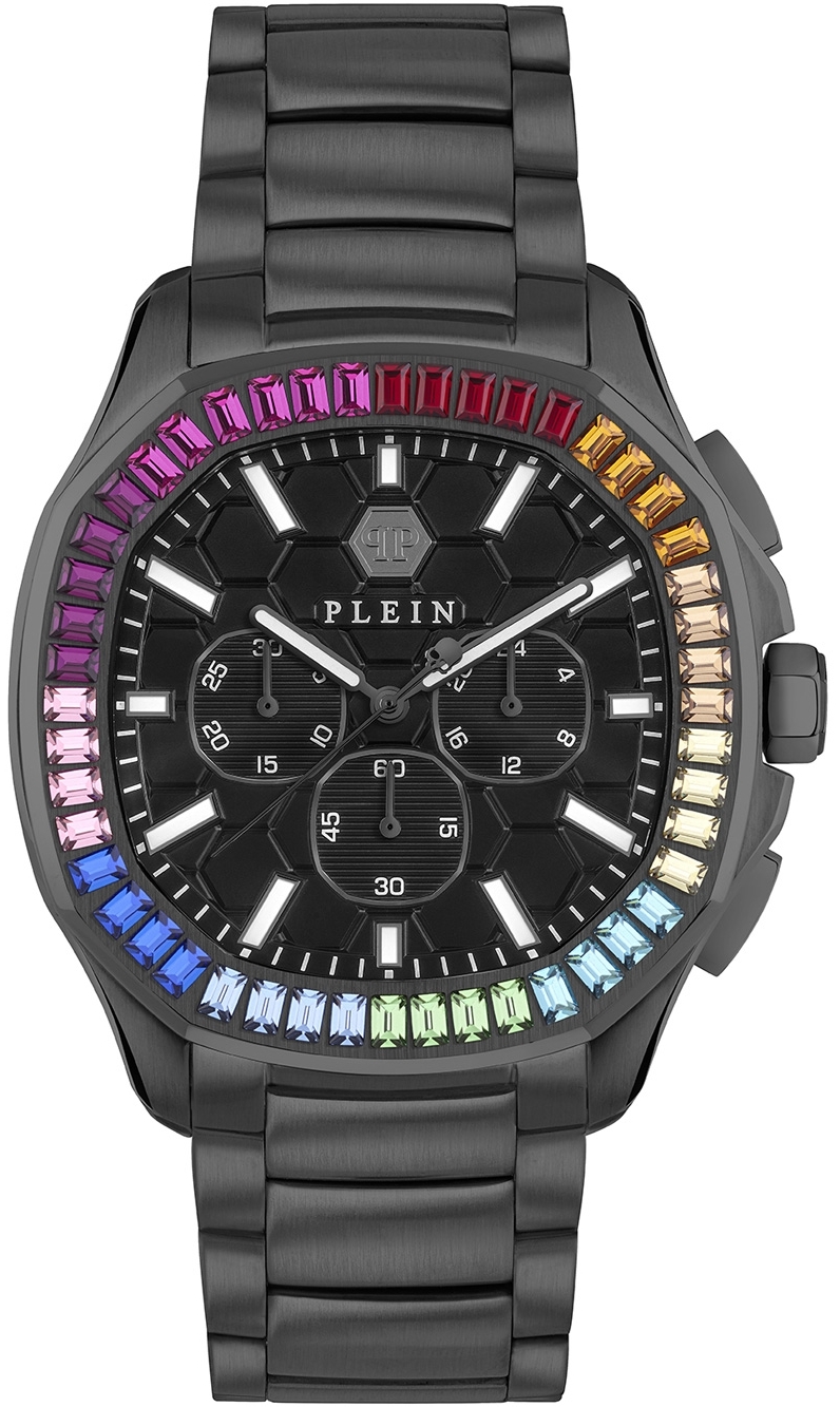 Philipp Plein Herreklokke PWSAA0723 High-Conic Sort/Stål Ø44 mm
