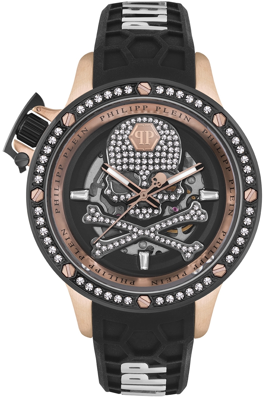 Philipp Plein Herreklokke PWUAA0223 Hyper Sport Sort/Gummi Ø46 mm