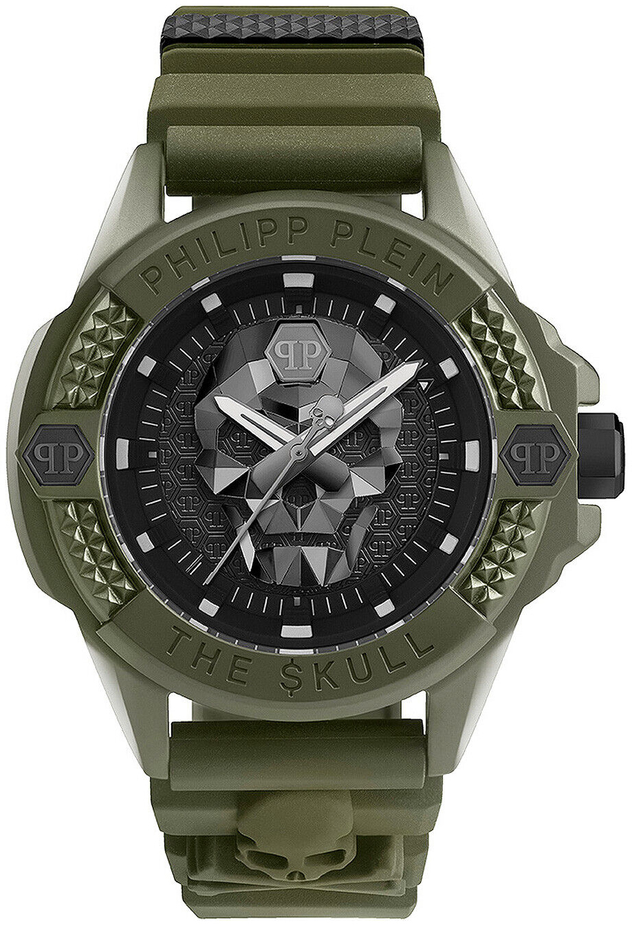Philipp Plein Herreklokke PWUBA0423 The Skull Sort/Stål Ø44 mm