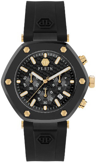 Philipp Plein PWZBA0223 The Hexagon Sort/Gummi Ø42 mm
