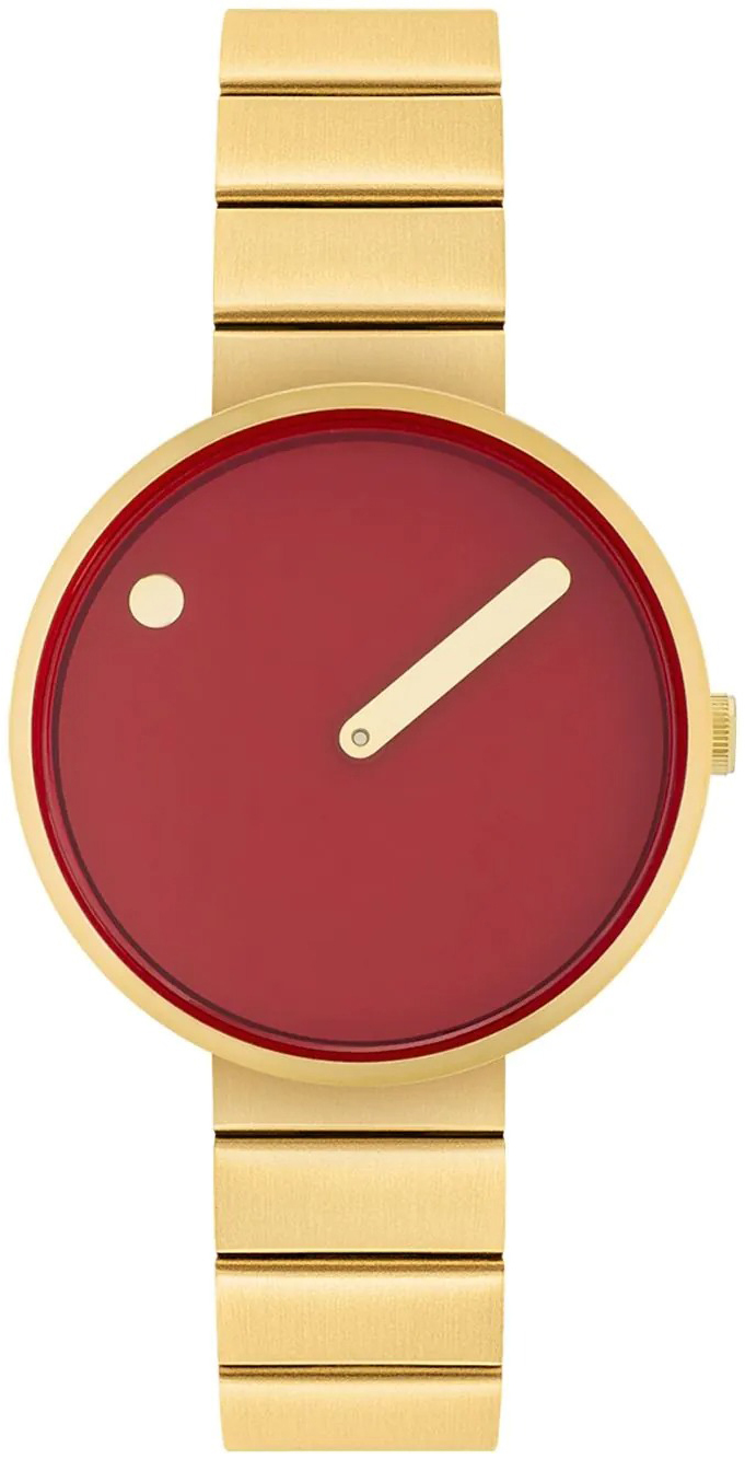 PICTO 34097-2914 Rød/Gulltonet stål Ø34 mm