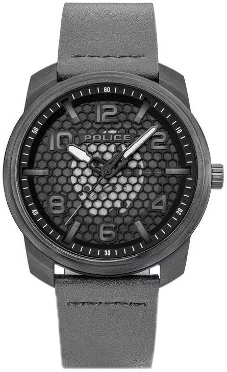 Police Herreklokke PEWGA0049101 Protector Grå/Lær Ø42 mm
