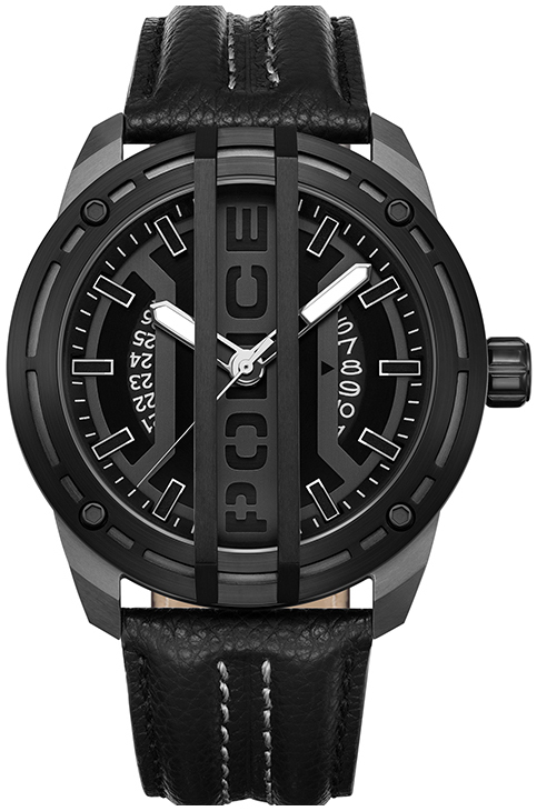 Police Herreklokke PEWGB0039840 Fast Lane Sort/Lær Ø46 mm