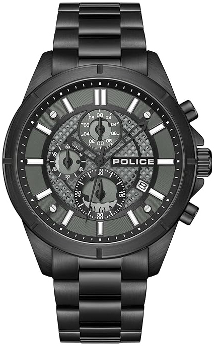 Police Herreklokke PEWGI0054004 Burbank Grå/Stål Ø45 mm