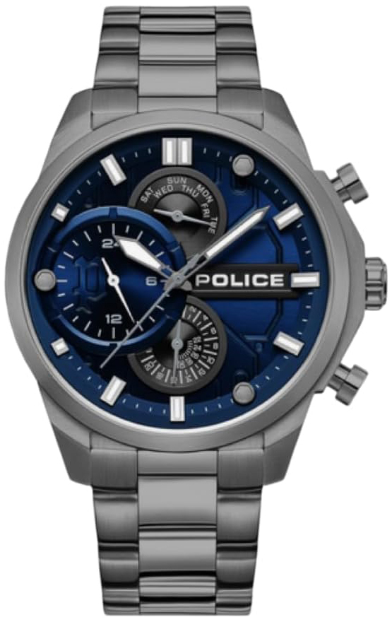 Police Herreklokke PEWGK0039205 Reactor Blå/Stål Ø44 mm
