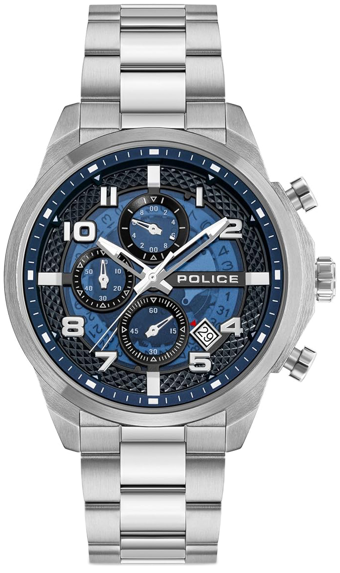 Police Herreklokke PEWGK0053901 Soul Blå/Stål Ø44 mm