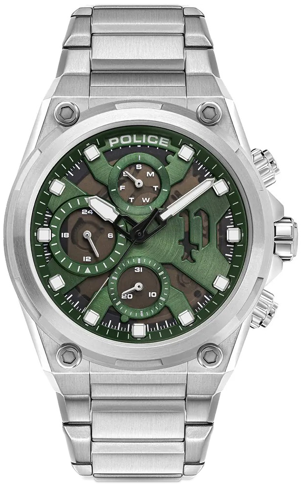 Police Herreklokke PEWGK2239104 Airflow Grønn/Stål Ø43 mm