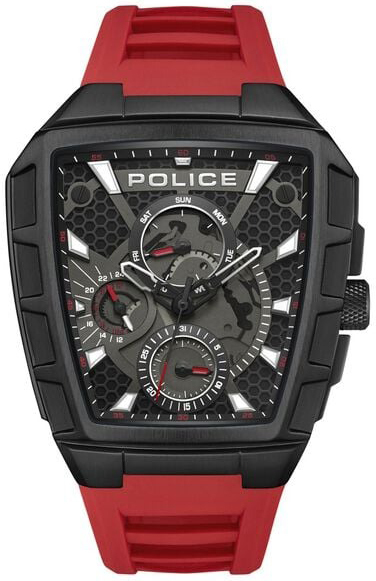 Police Herreklokke PEWGQ0056803 Sort/Gummi
