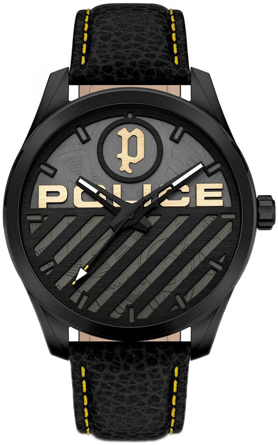 Police Herreklokke PEWJA2121403 Grille Grå/Lær Ø42 mm