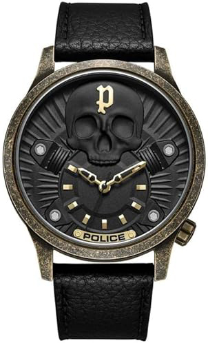 Police Herreklokke PEWJA2227702 Jet Sort/Lær Ø44 mm