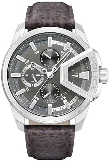 Police Herreklokke PEWJF0005703 Underlined Grå/Lær Ø46 mm