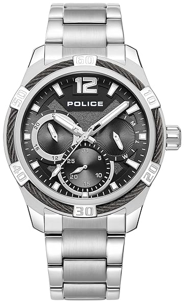 Police Herreklokke PEWJK0005306 Chokery Grå/Stål Ø44 mm