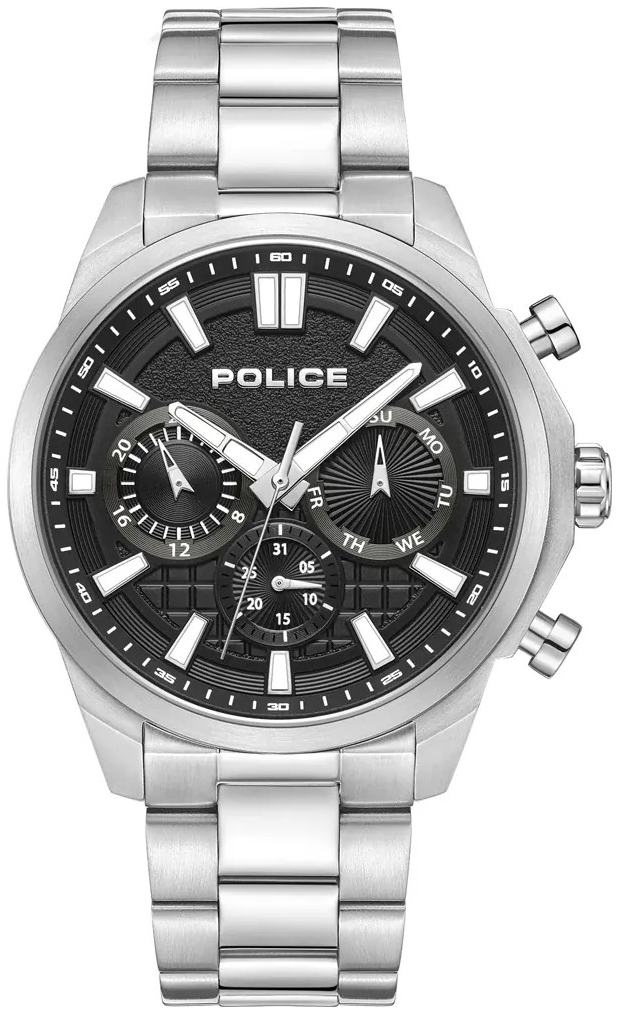 Police Herreklokke PEWJK0021001 Rangy Sort/Stål Ø44 mm