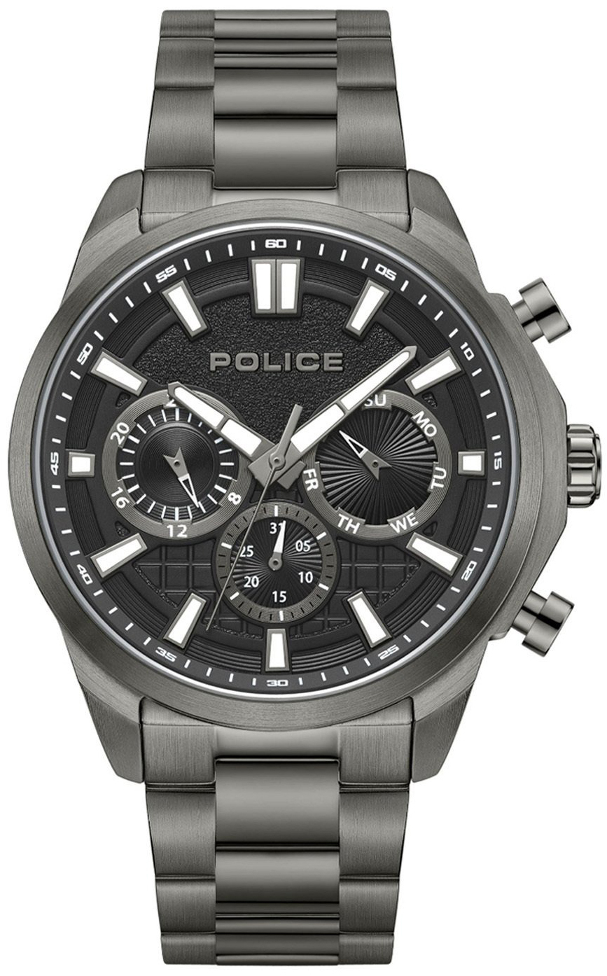 Police Herreklokke PEWJK0021003 Rangy Sort/Stål Ø44 mm