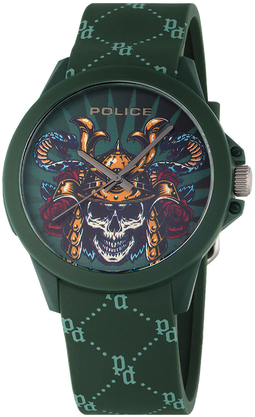Police PEWUM2237771 Sketch Grønn/Gummi Ø40 mm