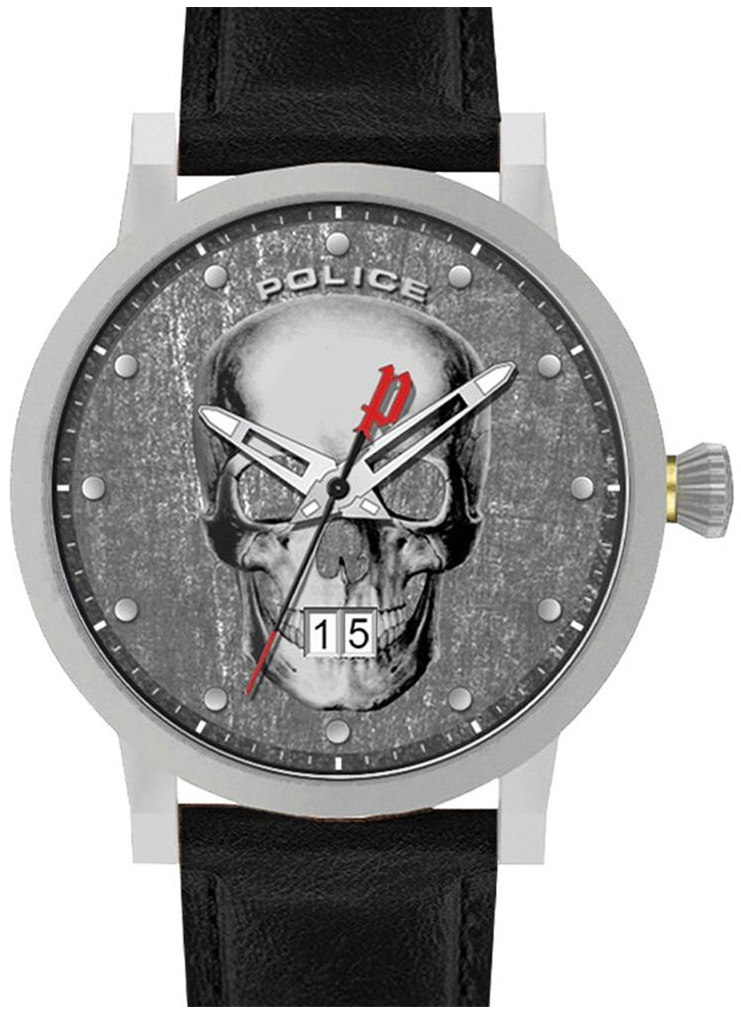 Police Herreklokke PL15404JS.57 Collin Grå/Lær Ø42.5 mm