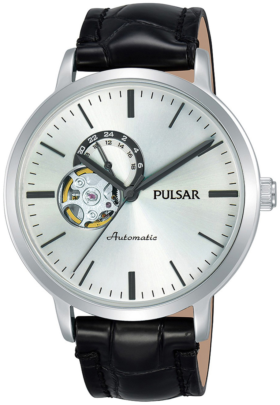 Pulsar 99999 Herreklokke P9A005X1 Sølvfarget/Lær Ø42 mm - Pulsar