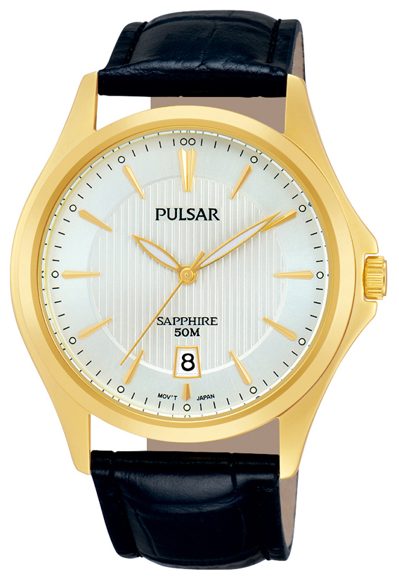Pulsar Dress Herreklokke PS9386X1 Sølvfarget/Lær Ø41 mm