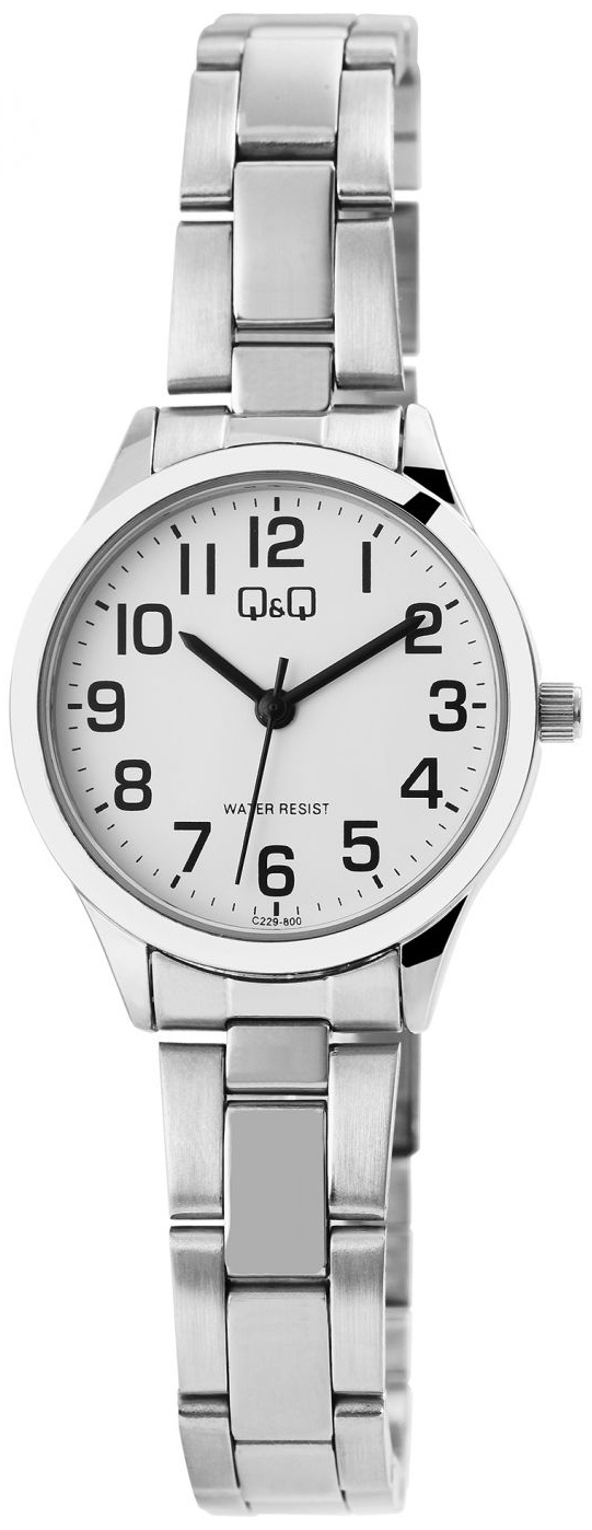 Q&Q Herreklokke C229-800Y Classic Hvit/Stål Ø30 mm