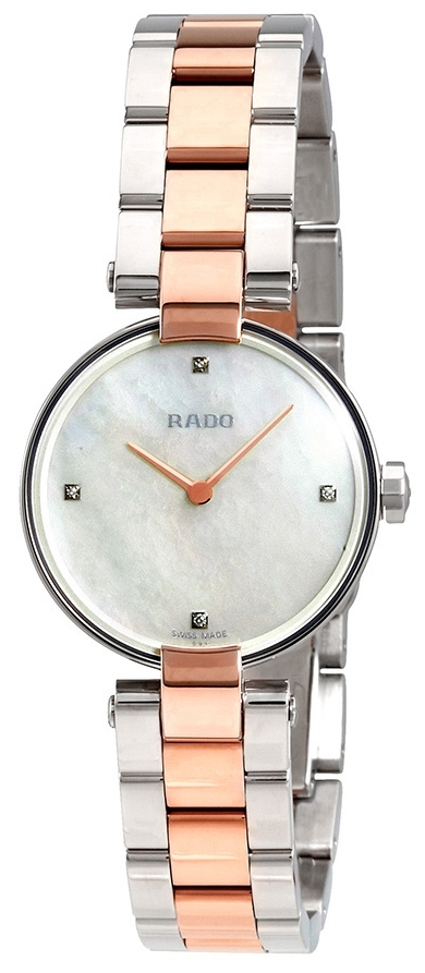 Rado Coupole Dameklokke R22854913 Sølvfarget/Rose-gulltonet stål - Rado