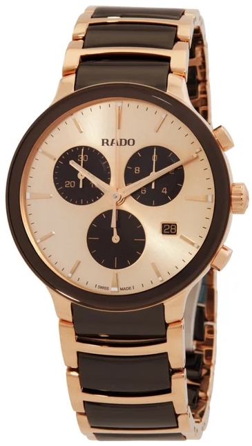 Rado Herreklokke R30212402 Centrix Chronograph Rosegullfarget/Keramik