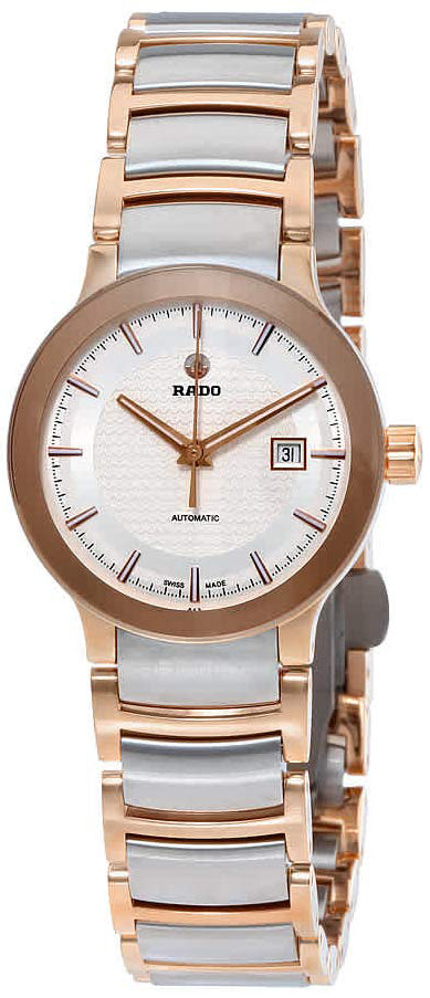 Rado Centrix Dameklokke R30954123 Sølvfarget/Rose-gulltonet stål - Rado