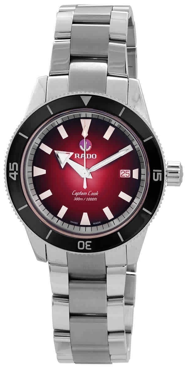 Rado Herreklokke R32105353 Captain Cook Rød/Stål Ø42 mm