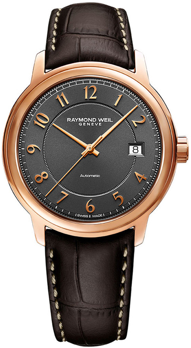 Raymond Weil Herreklokke 2237-PC5-05608 Maestro Grå/Lær Ø40 mm