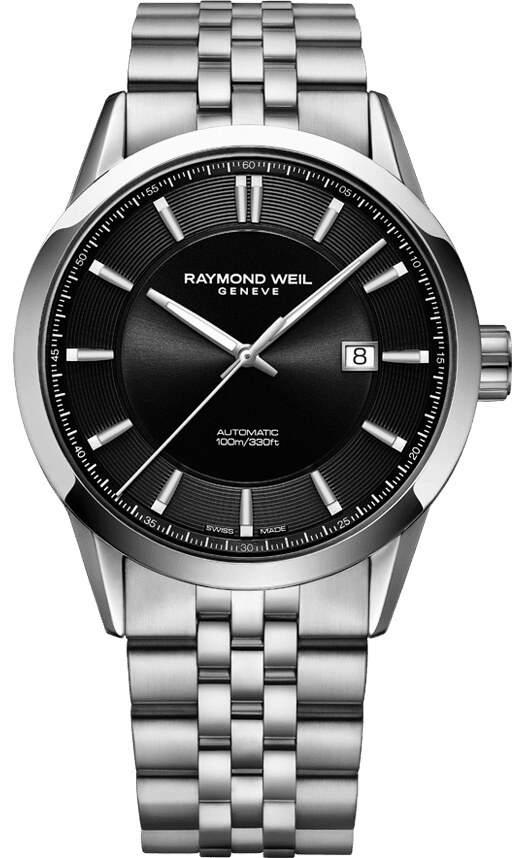 Raymond Weil Herreklokke 2731-ST-20001 Freelancer Sort/Stål Ø42 mm