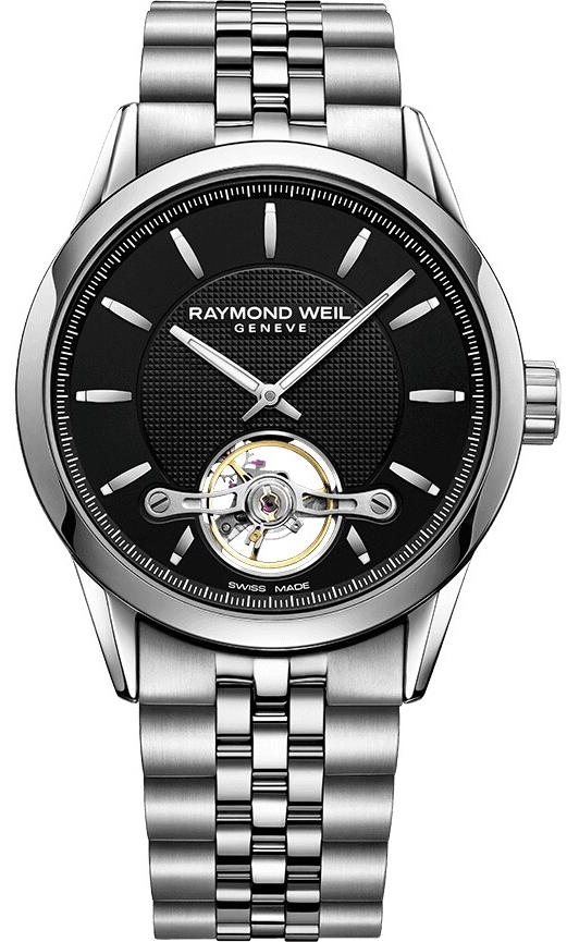 Raymond Weil Herreklokke 2780-ST-20001 Freelancer Sort/Stål Ø42 mm