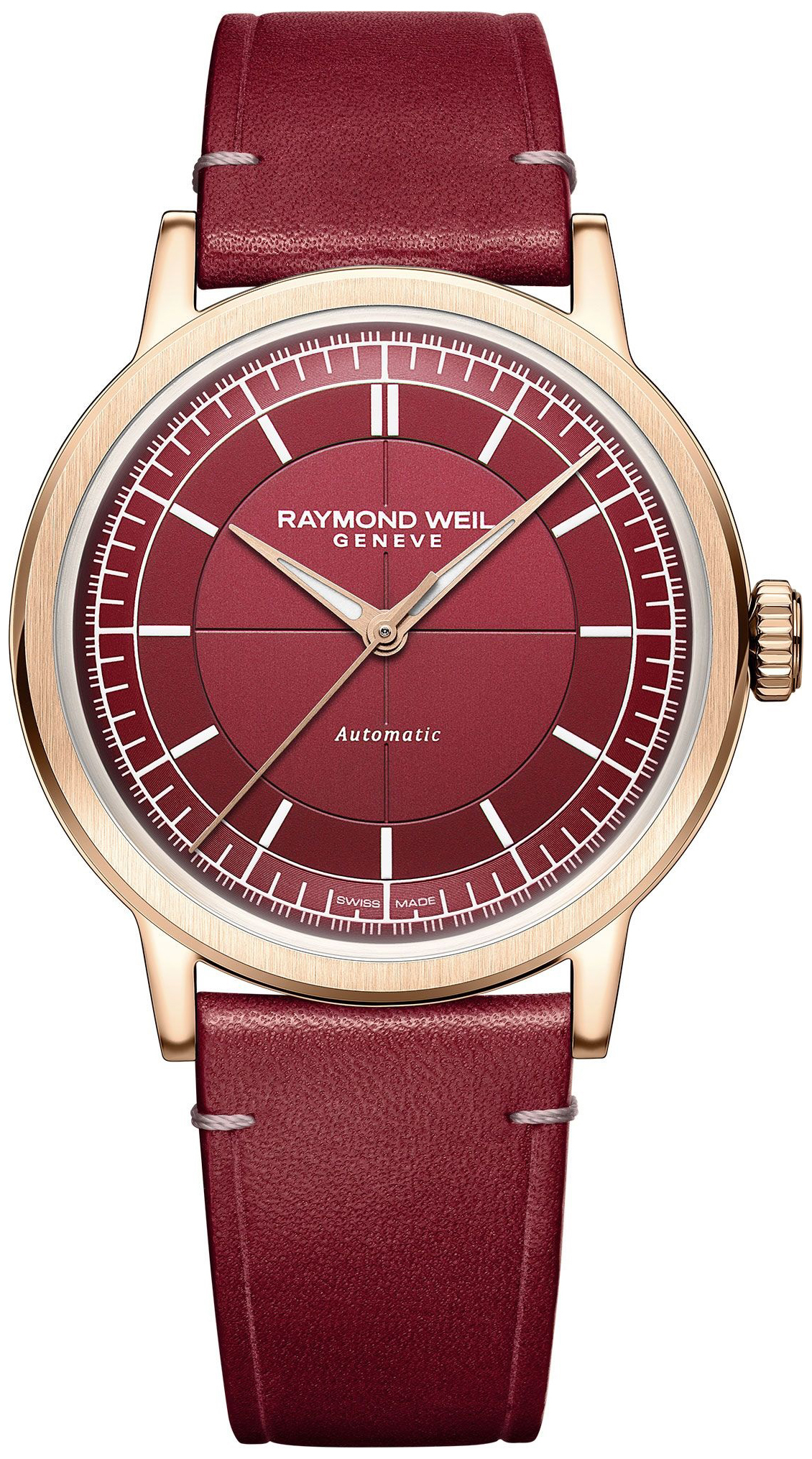 Raymond Weil Herreklokke 2925-PC5-45001 Millesime Rød/Lær Ø39 mm