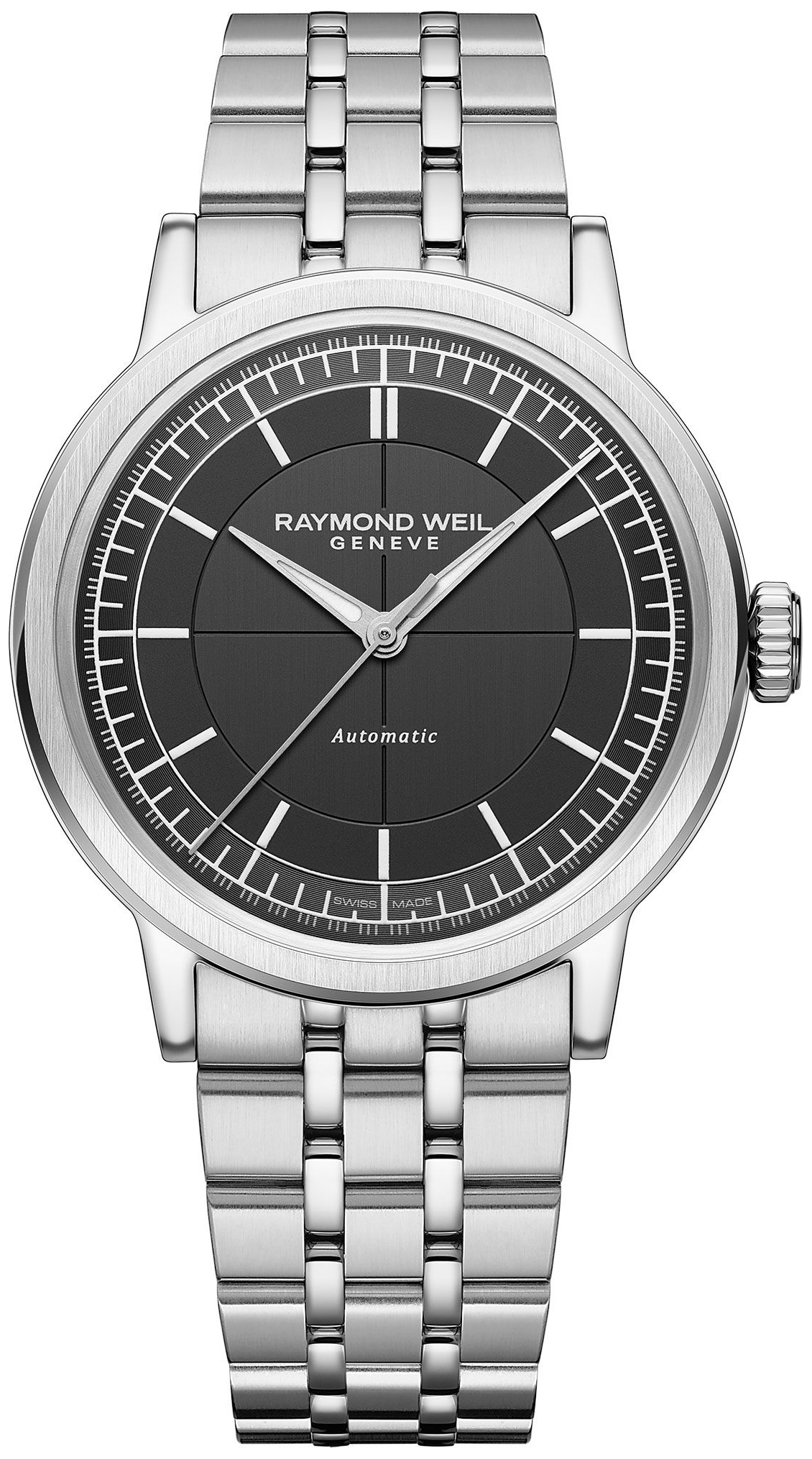 Raymond Weil Herreklokke 2925-ST-60001 Millesime Sort/Stål Ø39 mm
