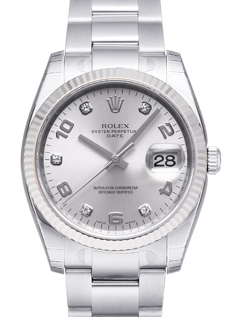 Rolex Perpetual Date Herreklokke 115234-0012 Sølvfarget/Stål Ø34 mm