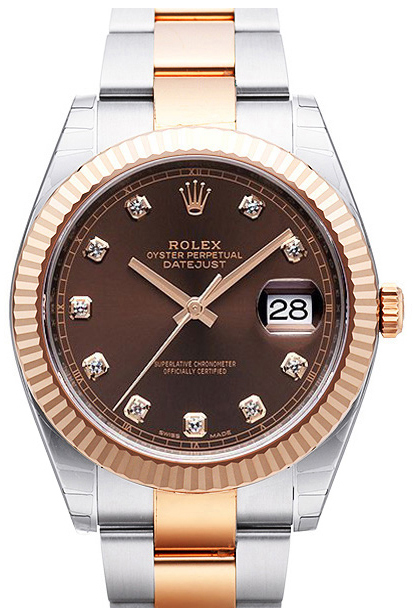 Rolex Datejust 41 Herreklokke 126331-0003 Brun/18 karat rosé gull