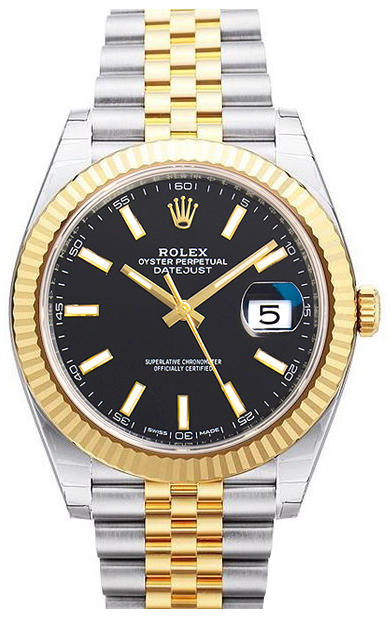 Rolex Datejust 41 Herreklokke 126333-0014 Sort/18 karat gult gull - Rolex