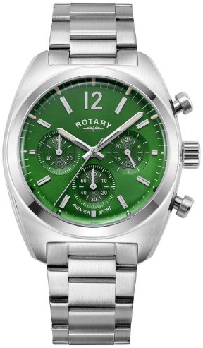 Rotary Herreklokke GB05485/24 Avenger Grønn/Stål Ø40 mm