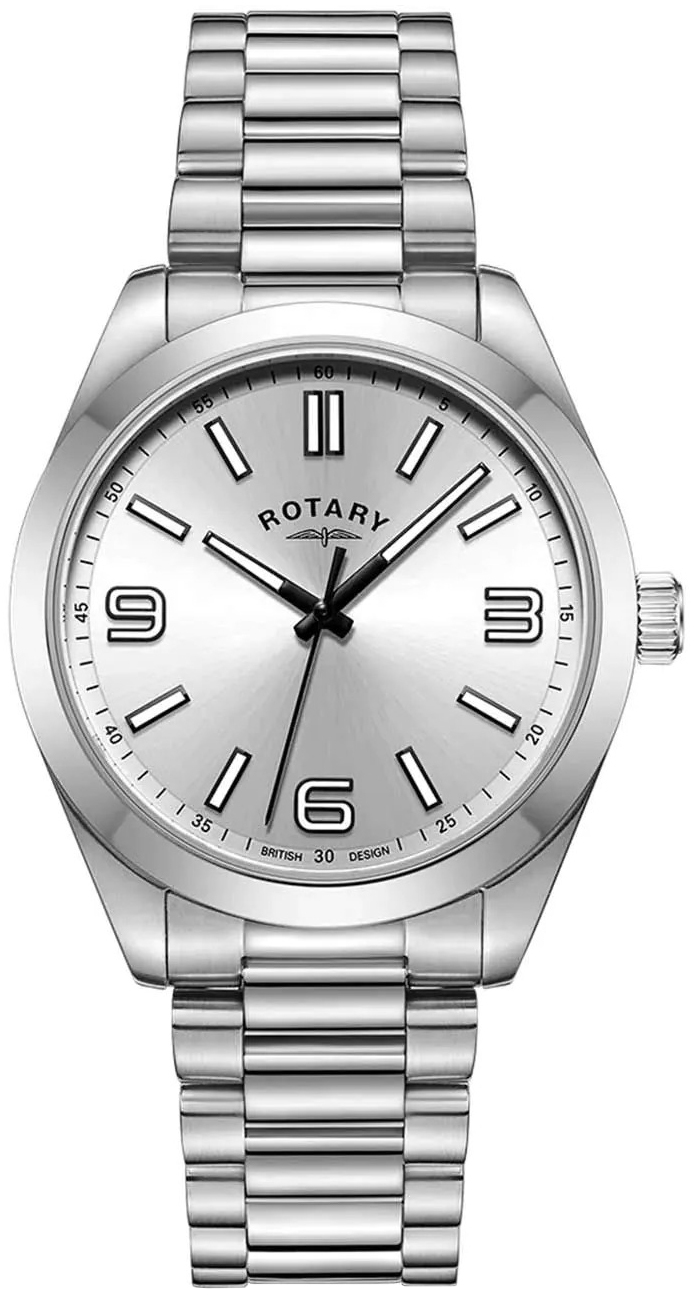 Rotary Herreklokke GB05770/62 Heritage Sølvfarget/Stål Ø40 mm