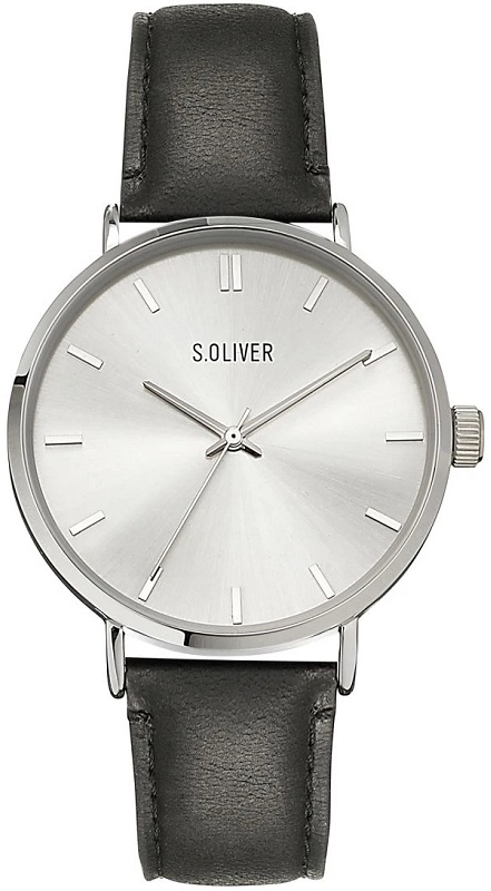 s.Oliver Herreklokke SO-4228-LQ S.Oliver Classic Sølvfarget/Lær
