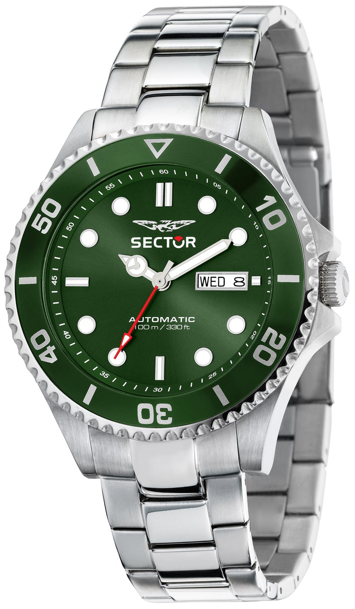 Sector 230 Herreklokke R3223161020 Grønn/Stål Ø43 mm