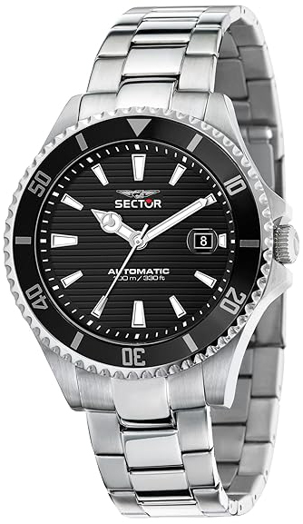 Sector 230 Herreklokke R3223161021 Sort/Stål Ø43 mm