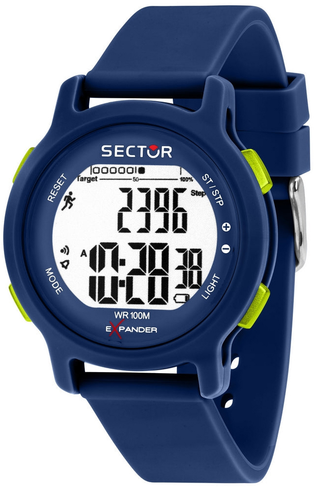 Sector Herreklokke R3251191002 Ex-27 LCD/Gummi Ø43 mm