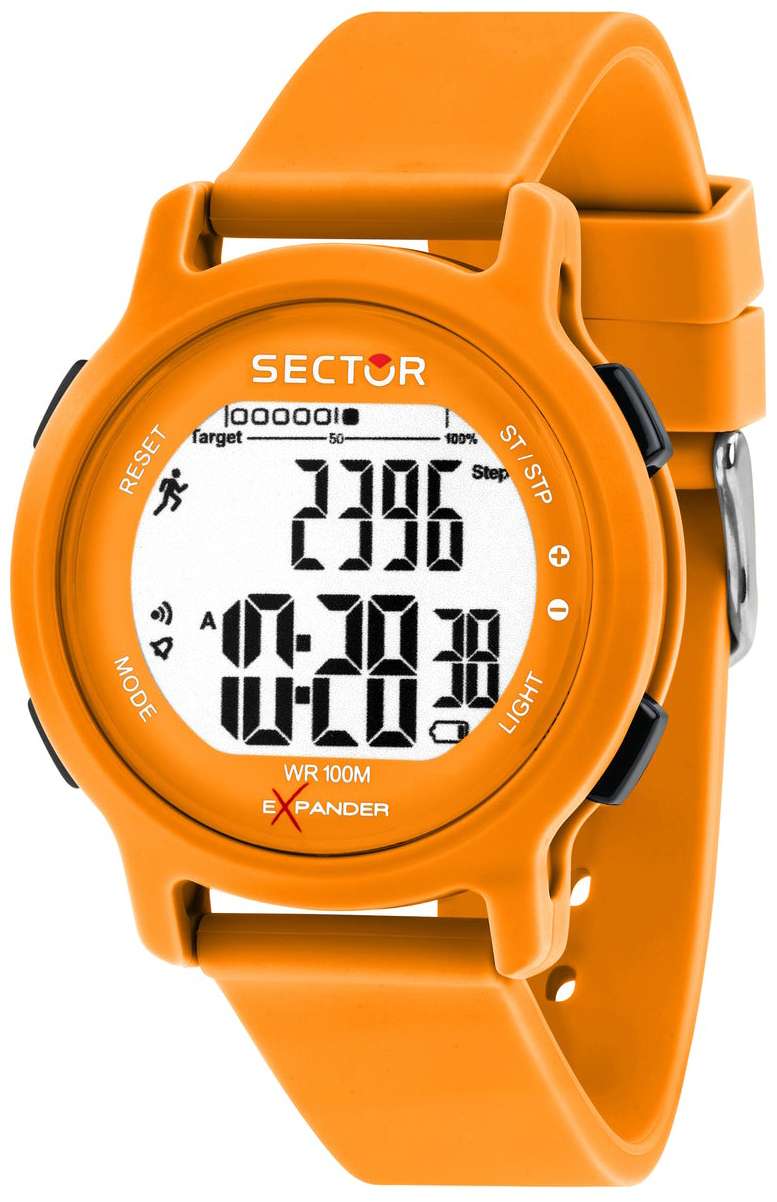 Sector Herreklokke R3251191003 Ex-27 LCD/Gummi Ø43 mm