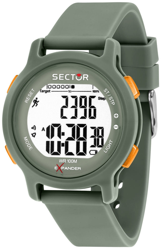 Sector Herreklokke R3251191004 Ex-27 LCD/Gummi Ø43 mm