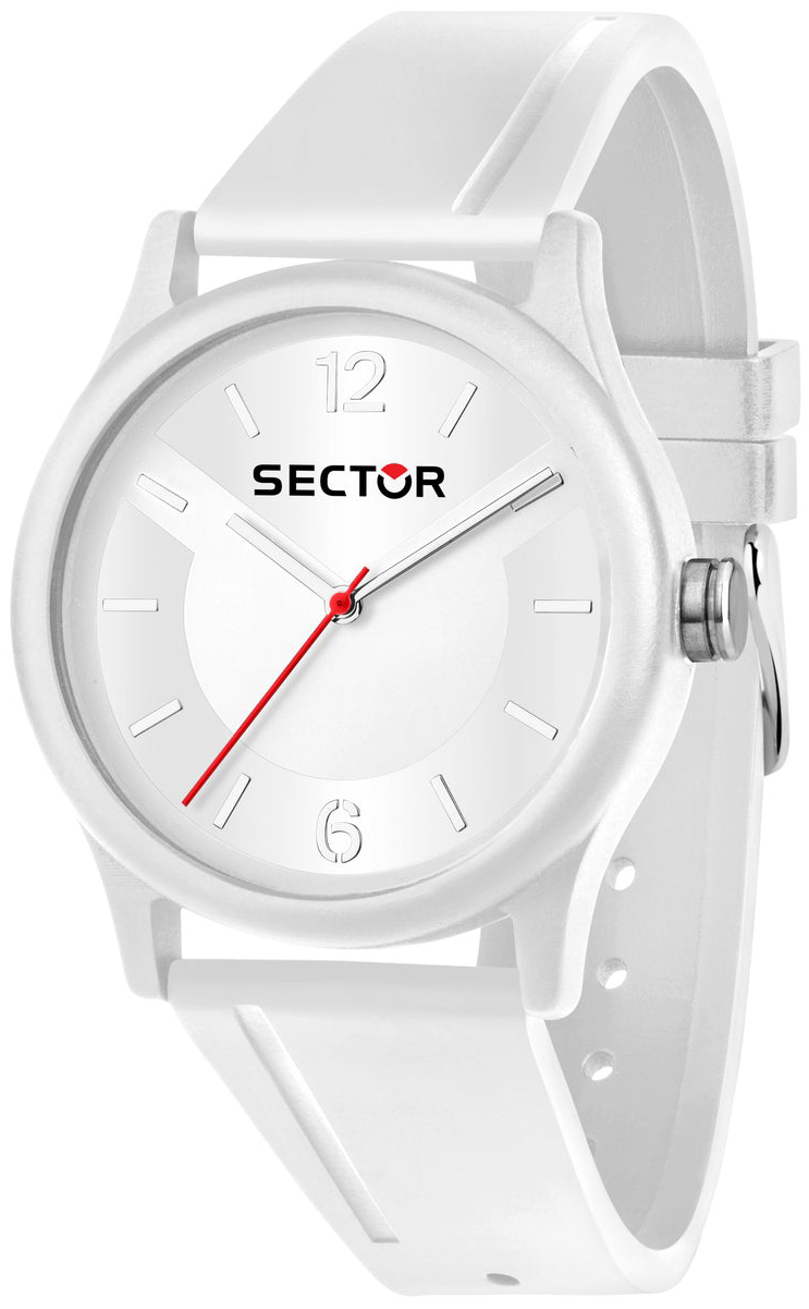 Sector Herreklokke R3251203001 Ex-Q Sølvfarget/Gummi Ø41 mm