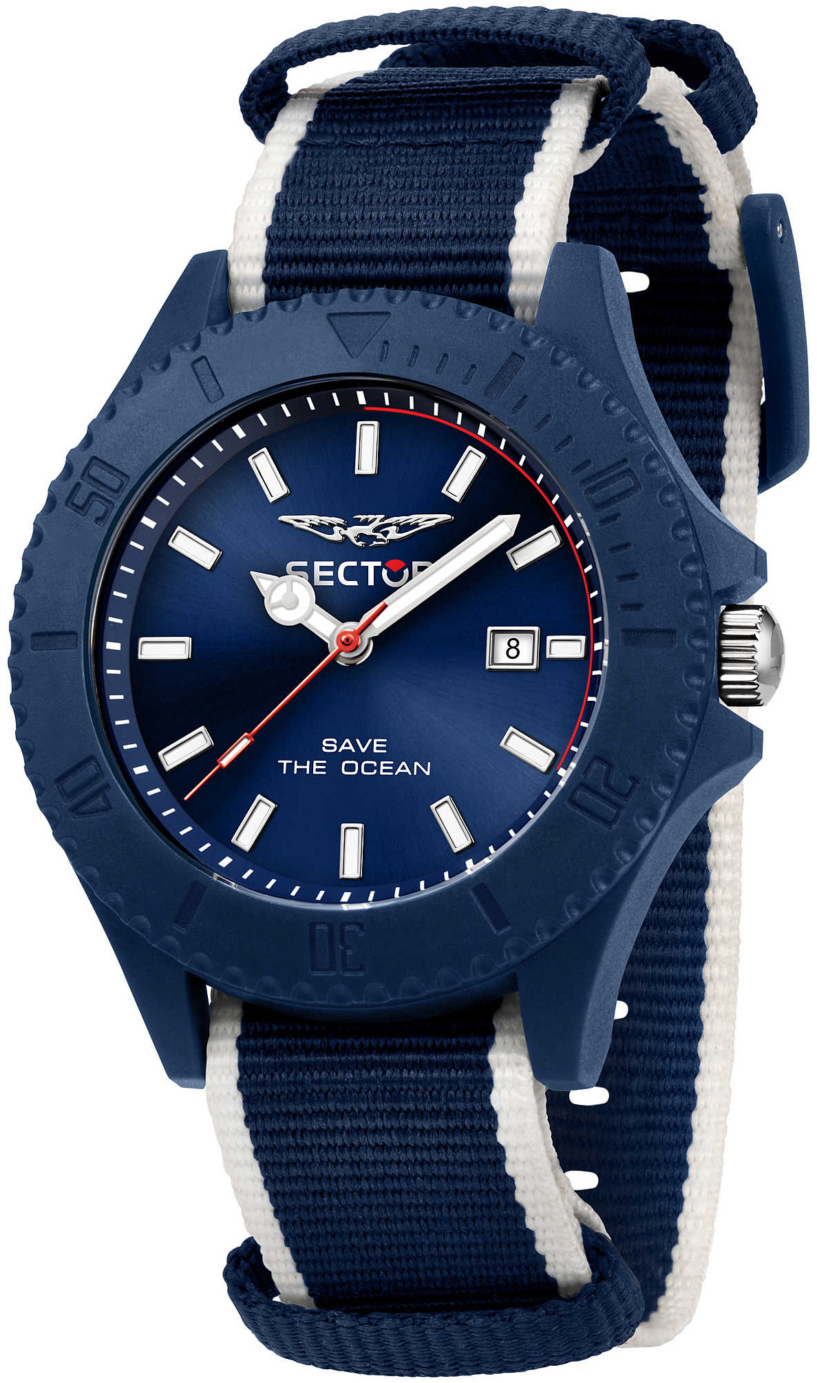 Sector Herreklokke R3251539001 Blå/Tekstil Ø43 mm